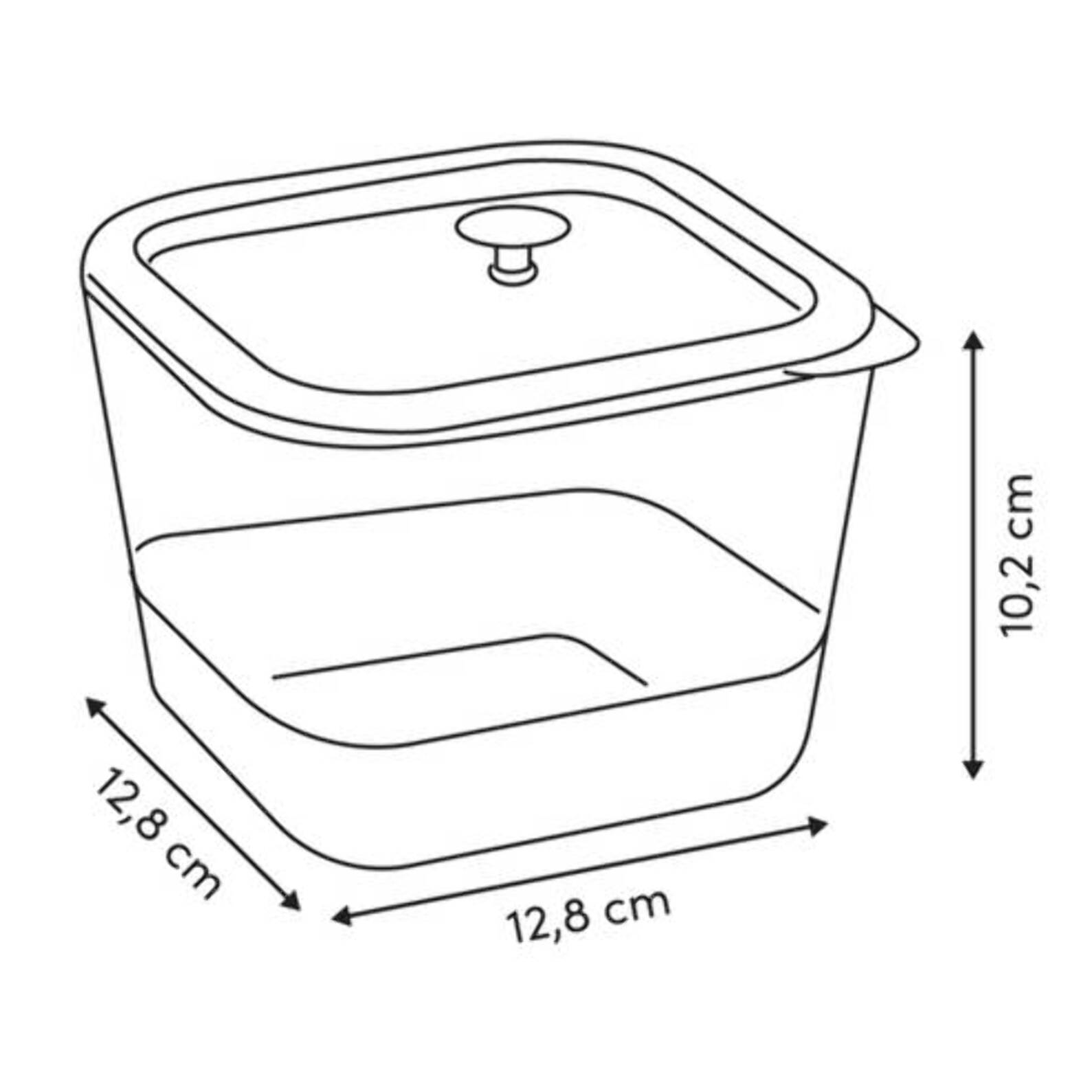 Boîte de conservation Siliglass carré 0,8L gris