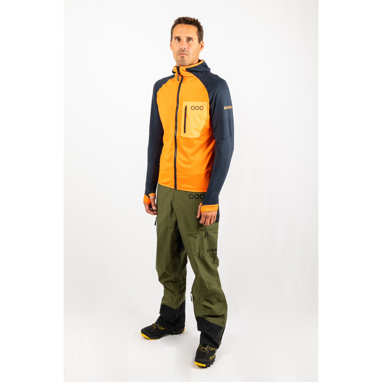 Chaqueta ECOActive Light Insulated Jacket with cap marca ECOON - Naranja / Azul