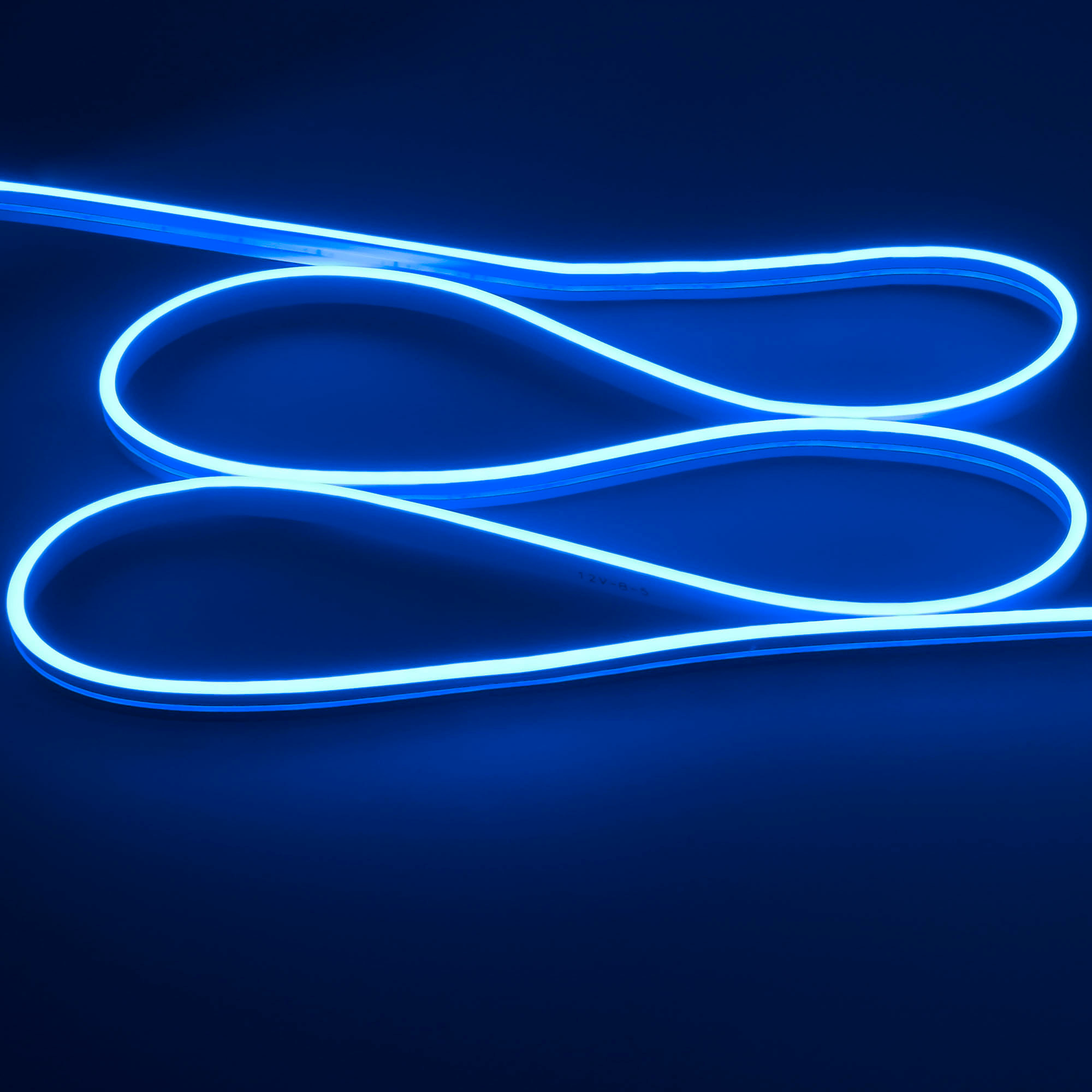 FORLIGHT Tira LED Flexi Slim 24W Azul, Regulable ON-OFF, Resistente al Agua IP65 para Exteriores