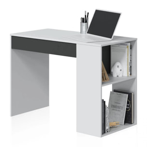 Mesa de escritorio Adam Blanco Artik (Blanco Mate) - Gris Antracita