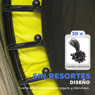 Cama Elástica Infantil Ø140 cm, Trampolín para Niños de 3-10 Años con Red de Seguridad y Marco de Acero, Carga 50 kg, para Interior y Exterior, Amarillo