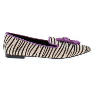 Marina Galanti Scarpe Donna Leopards Ballet Flat with Strap MG W24A042 Purple