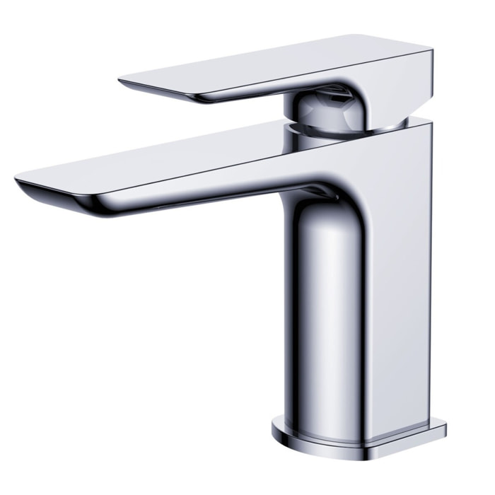 Brevis mitigeur de lavabo en laiton à levier, sans vidage, chrome brillant (SATBSBRE271)