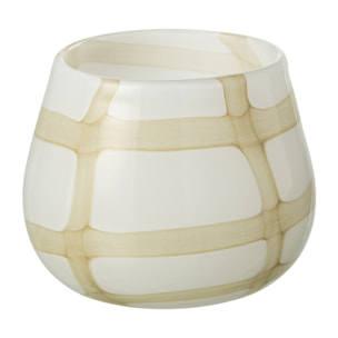 J-Line photophore Fuzzy - verre - blanc/vert