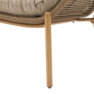 Canapé de jardin "Meloane" beige 2 places en acier polyester