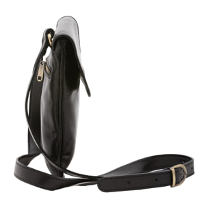 Borsa a tracolla da uomo in vera pelle - Modello False - Made in Italy - 25.0 x 23.0 x 4.0 cm