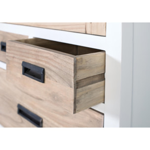Vitrina de Madera de Mindi 75 Cm Estilo Nórdico Natural