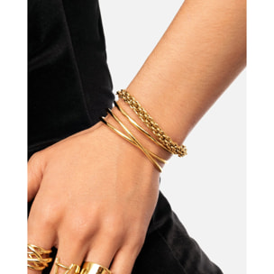 Bracciali Big Rope in Acciaio Placcato Oro