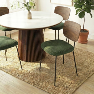 Lot de 2 chaises en velours côtelé - NAYA