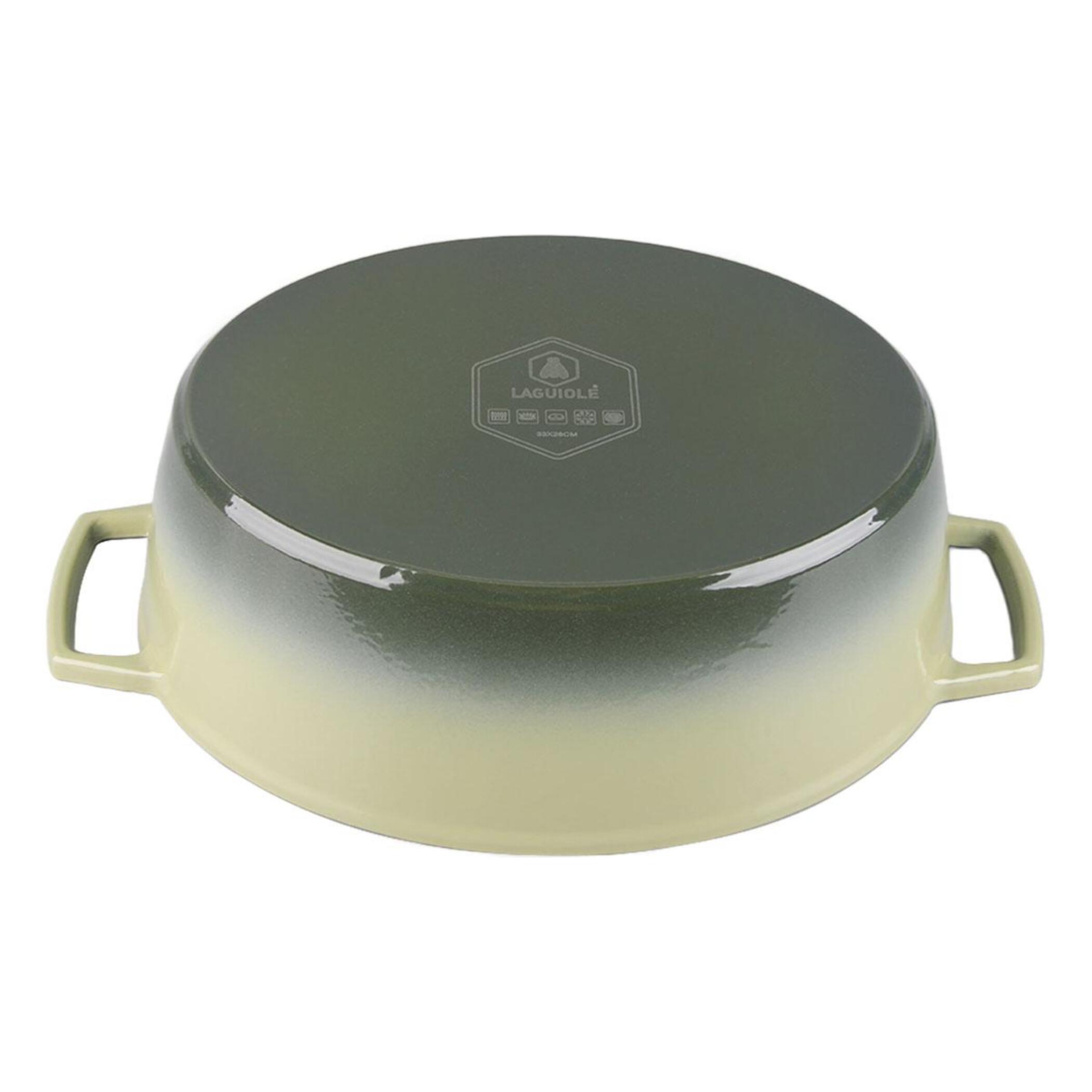Cocotte en fonte ovale 33cm - "Masseiron Olivine"