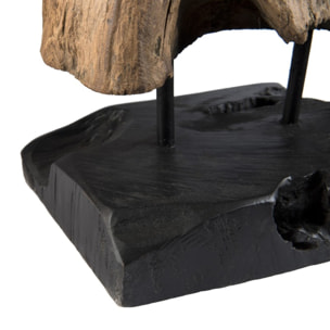 CLARA - Objet décoration bois teck branche naturelle 'M'
