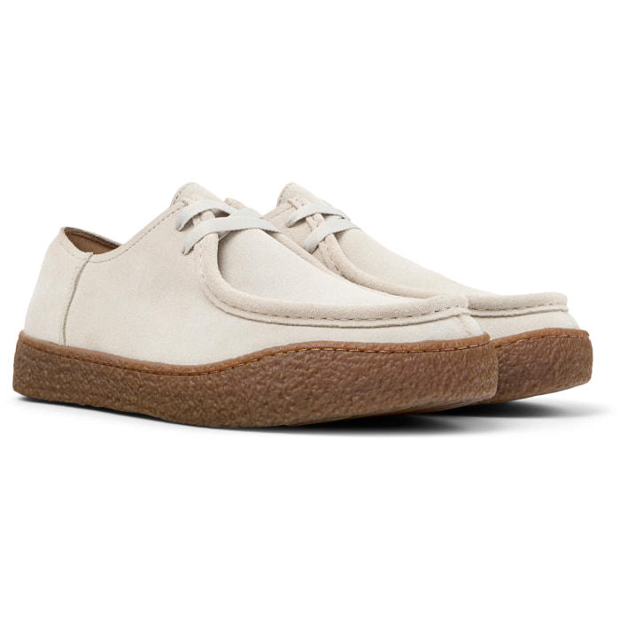 Scarpe stringate - CAMPER Peu Terreno - Beige - Pelle scamosciata