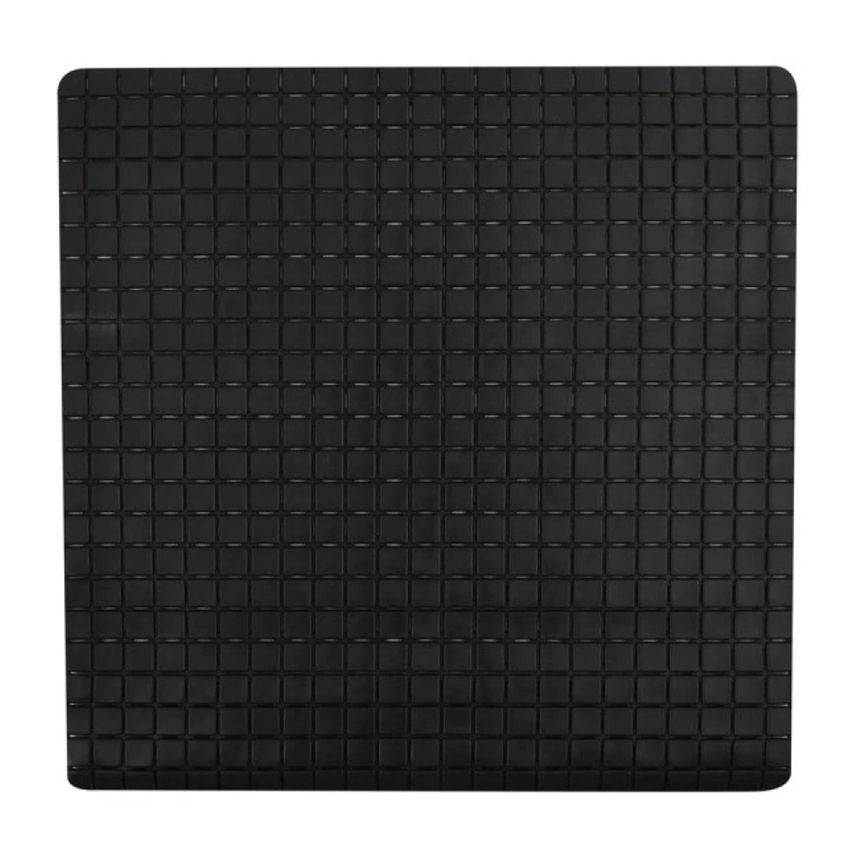 Tapis Fond de douche antidérapant Caoutchouc QUADRO 54x54cm Noir MSV