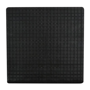 Tapis Fond de douche antidérapant Caoutchouc QUADRO 54x54cm Noir MSV