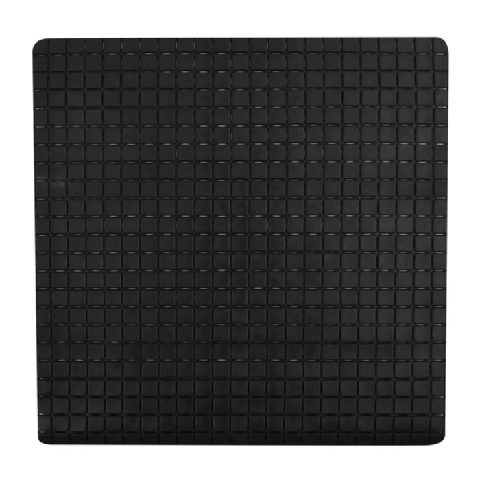Tapis Fond de douche antidérapant Caoutchouc QUADRO 54x54cm Noir MSV