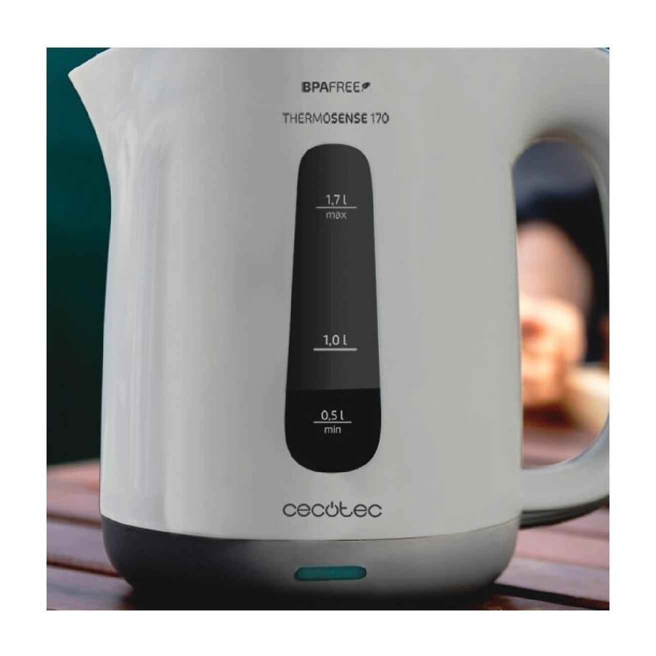 Cecotec Bouilloire électrique ThermoSense 170, 1,7 litres, Sans BPA, 2200 W, Bas