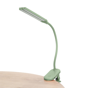 FORLIGHT Joy Lámpara de escritorio LED portatil. Cambio de intensidad y temperatura. Brazo flexible y ángulo variable. Verde.