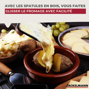 Lot de 6 spatules à raclette en bois 13 cm Fackelmann Wood Edition