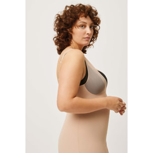 Sottoveste modellante in tulle beige
