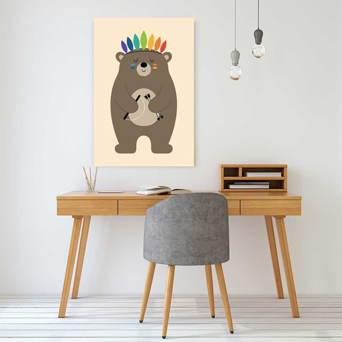 Tableau playing indians n°2 Toile imprimée