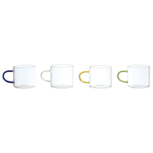 Tasse Expresso Verre X4 Avec Support
