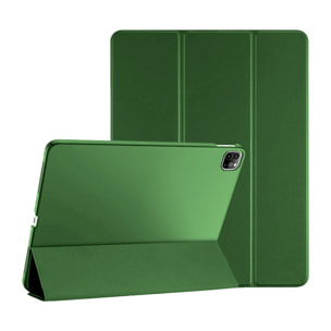 Étui Smart Cover iPad Pro 12.9 pouces (2018/2020/2021) Vert Foret à Rabat avec Support