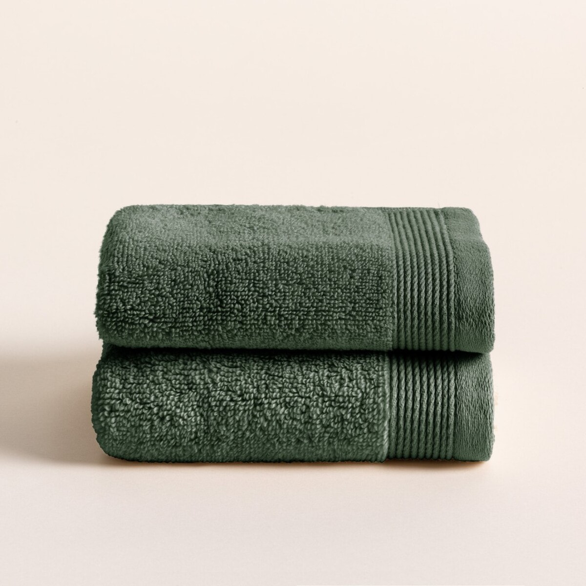 Lot de 2 serviettes Harmony Cypres - Zero Twist - 600 grammes
