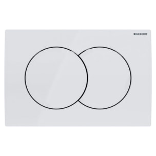 Pack WC sans bride Infinitio, fixations invisibles + Abattant softclose slim + Bâti support Geberit UP100 + Plaque blanche