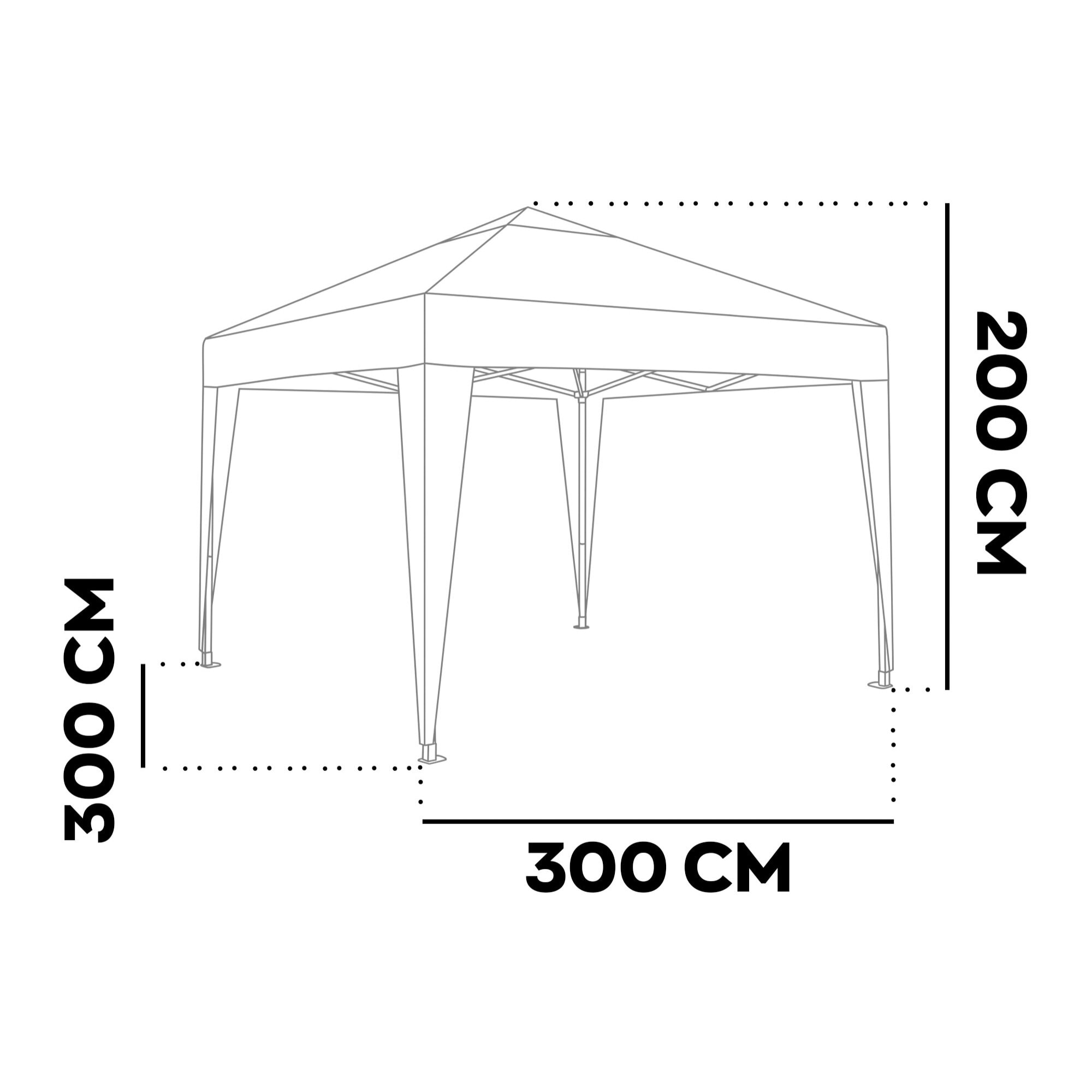 Gazebo richiudibile 3x3 pieghevole a fisarmonica automatico mercato tenda con sacca colore verde