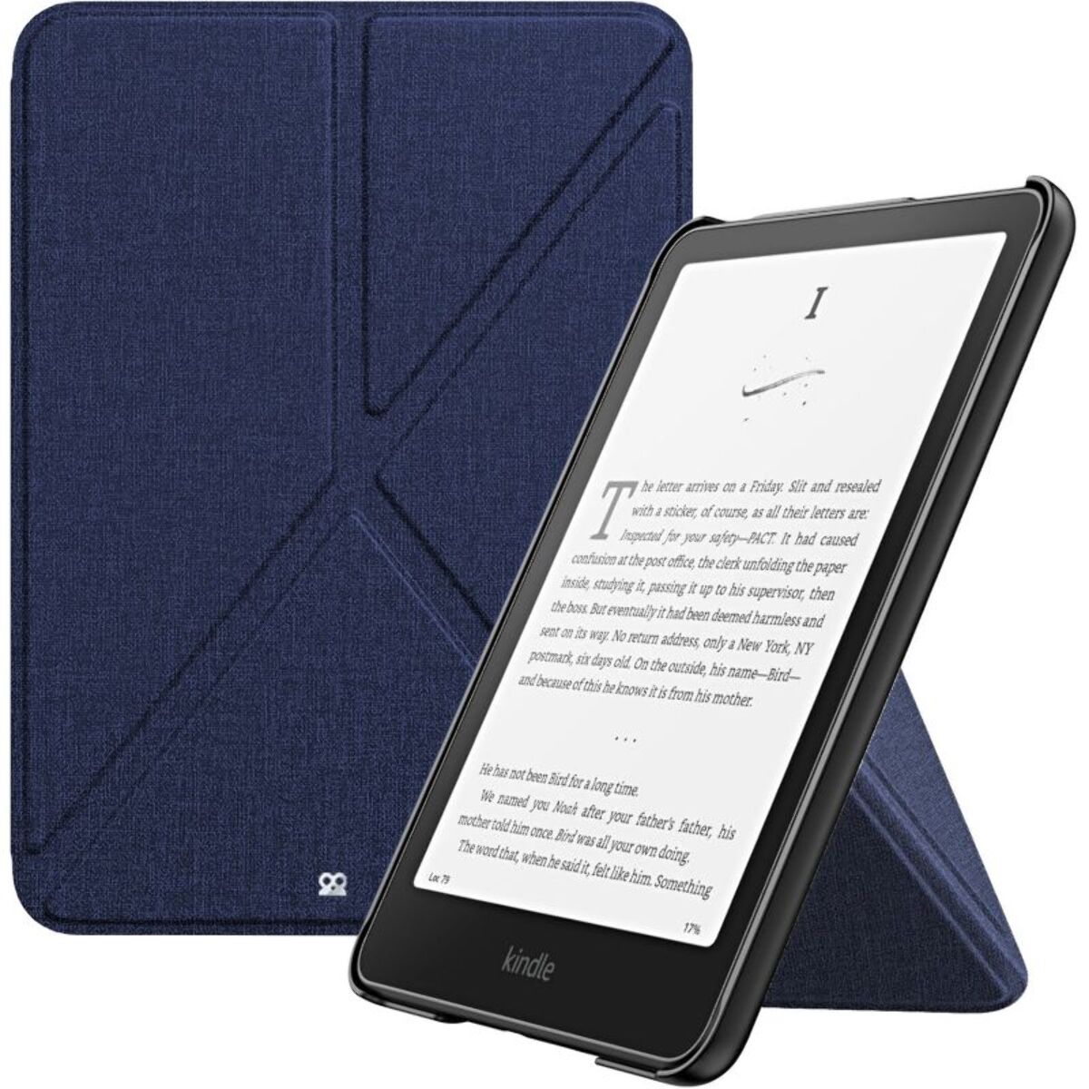 Etui IBROZ Origami Kindle Paperwhite 2024 7p bleu