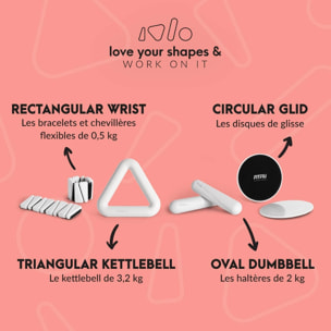 Kettlebell de 3,2kg Poignée Ergonomique pour Exercices