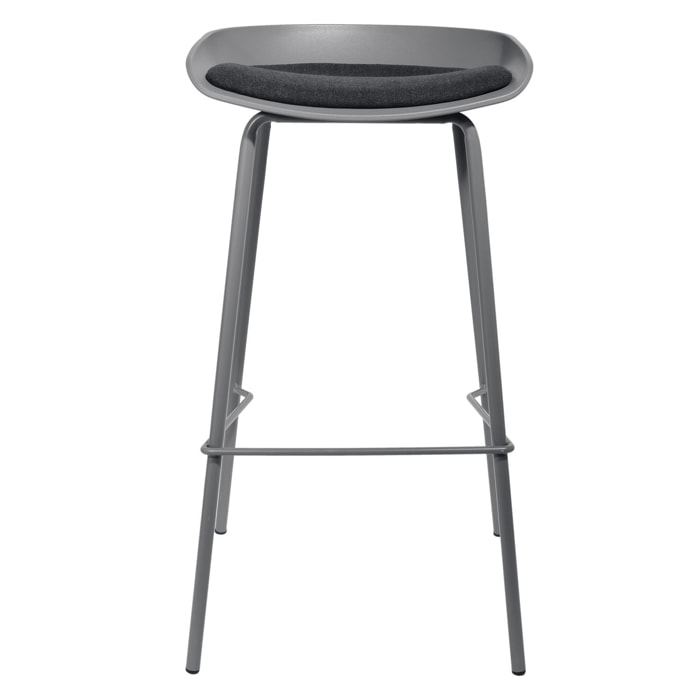 Tabouret De Bar Hella Gris - Lot De 2