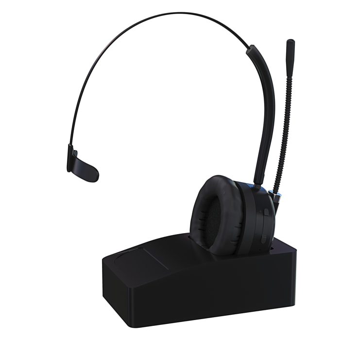 Cuffie Bluetooth 5.0 Microfono Direzionale Stazione Ricarica Cancellazione Rumore Batteria Lunga Durata Wireless PC Videochiamata Call Center Ufficio