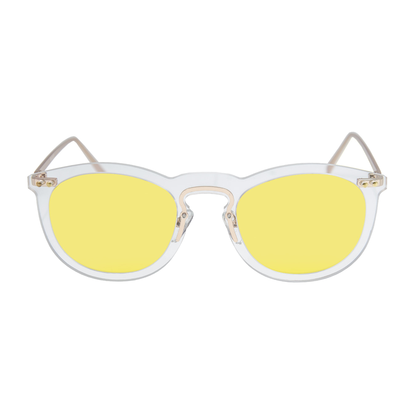 Gafas de sol OCEAN GENOVA - Espacial plana de color azul oscuro con patillas metálicas doradas
