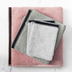 Lot de 2 gants de toilette "Joia" - coton 550 gr/m² - lin 15x21 cm