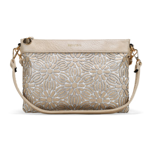 Bolso bandolera tostado con cremallera