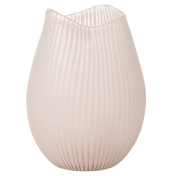 J-Line Vase Ligne Verre Rose Clair Large