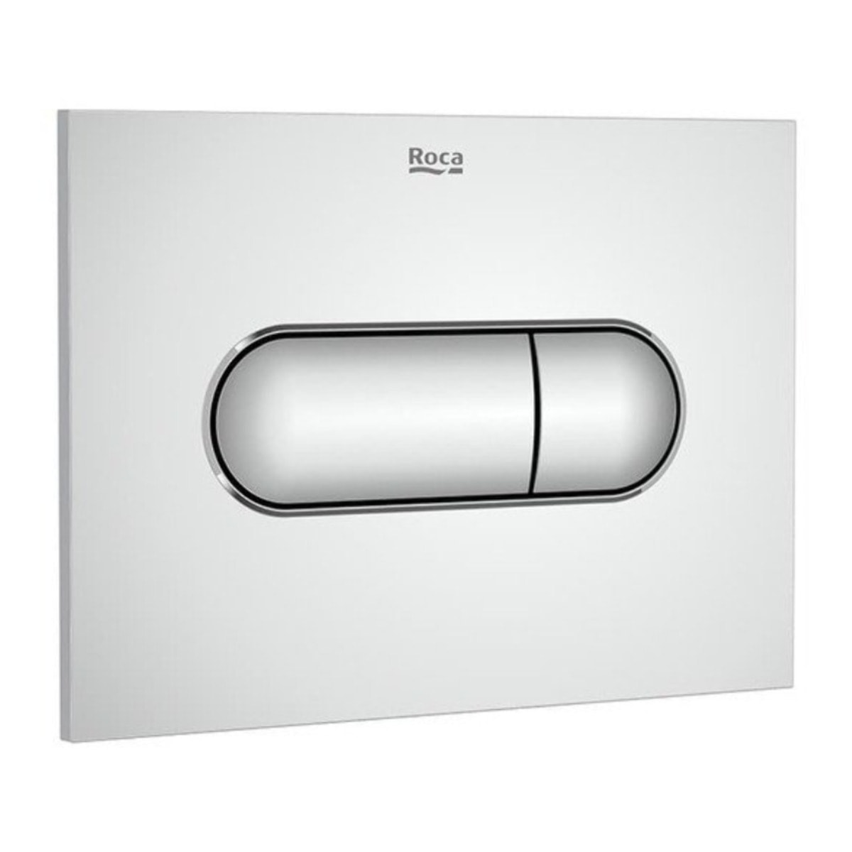 Plaque de commande double touche en plastique, chrome brillant (A890222201)