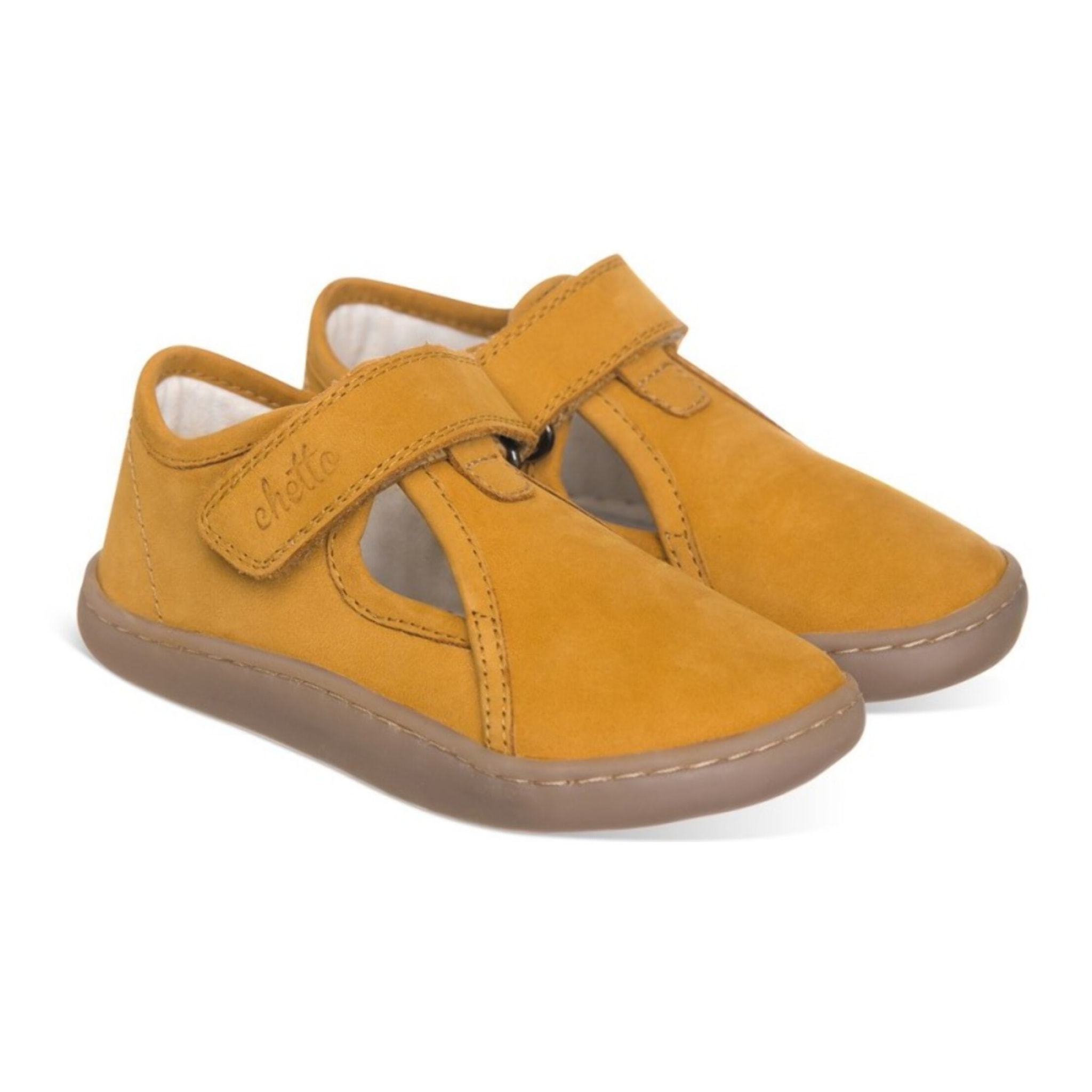 Cangrejera Barefoot camel para Niños confeccionada en piel y 100% respetuosa