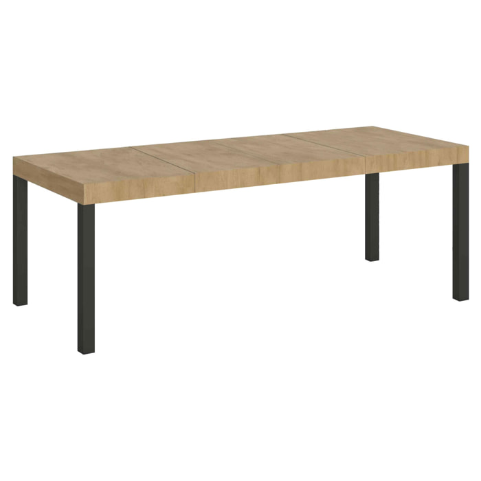 Mesa extensible 90x160/264 cm Everyday Premium Roble Natural estructura Antracita