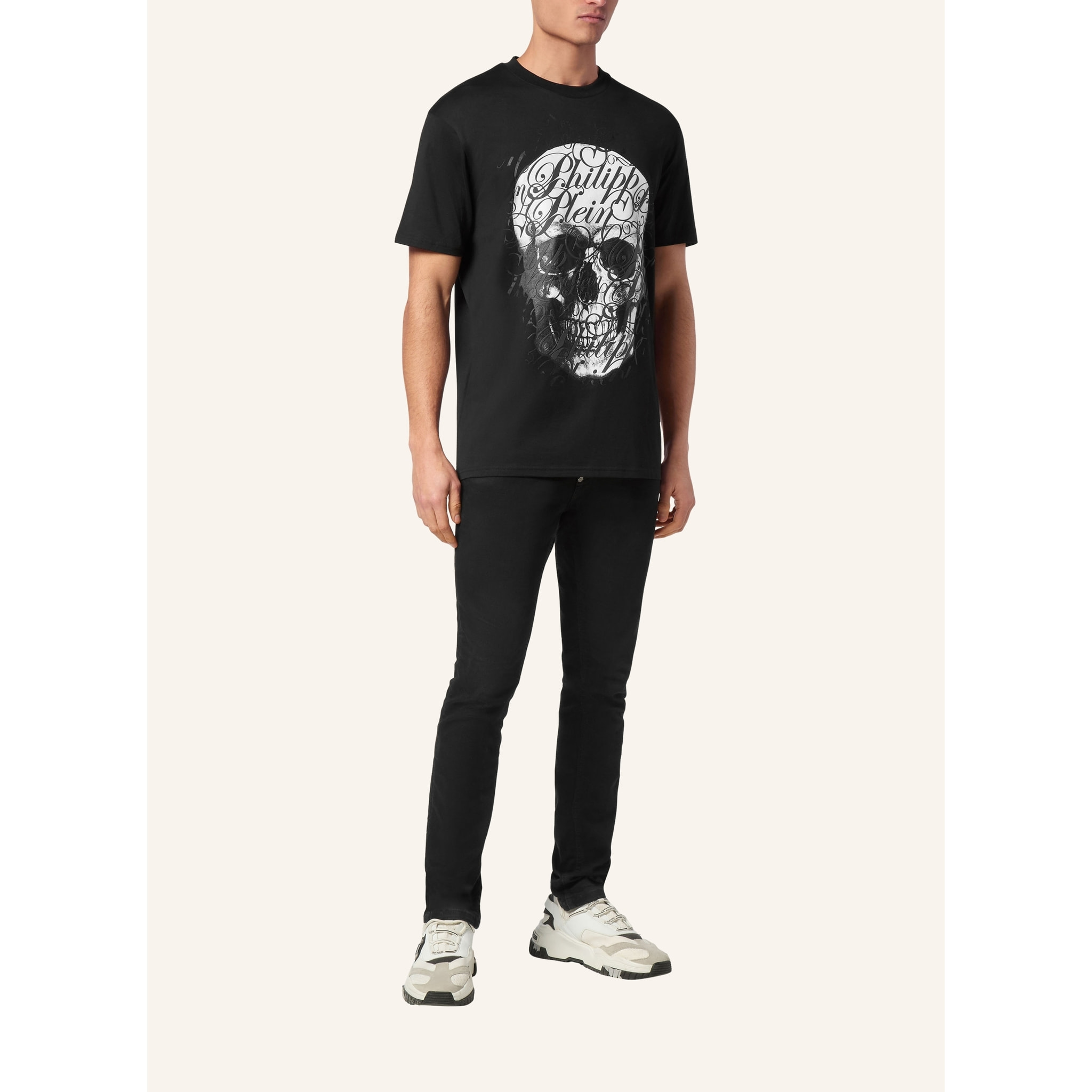 PHILIPP PLEIN Camiseta Cuello Redondo COURSIVE