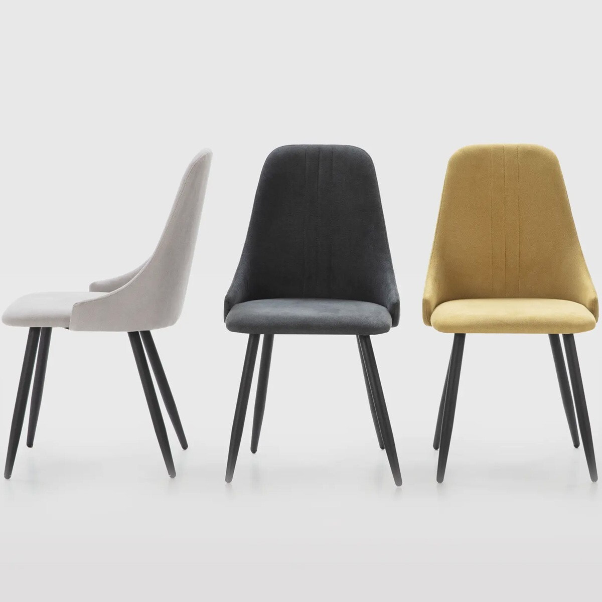 Lot de 4 chaises en tissu - SOAN
