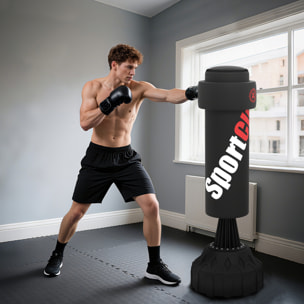 Saco de Boxeo de Pie 175 cm, Saco de Boxeo para Adultos, Altura Ajustable de Banda 65â‚¬â€œ175 cm, Base Rellenable con Ventosas, Amortiguador, Incluye Venda, Entrenamiento MMA, Muay, Negro