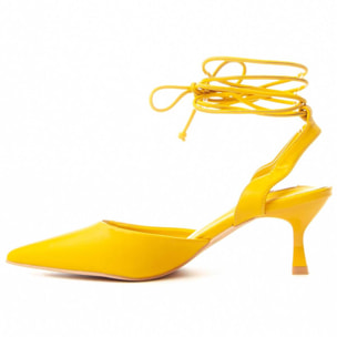 Zapatos de Tacón - Amarillo - Altura: 4 cm