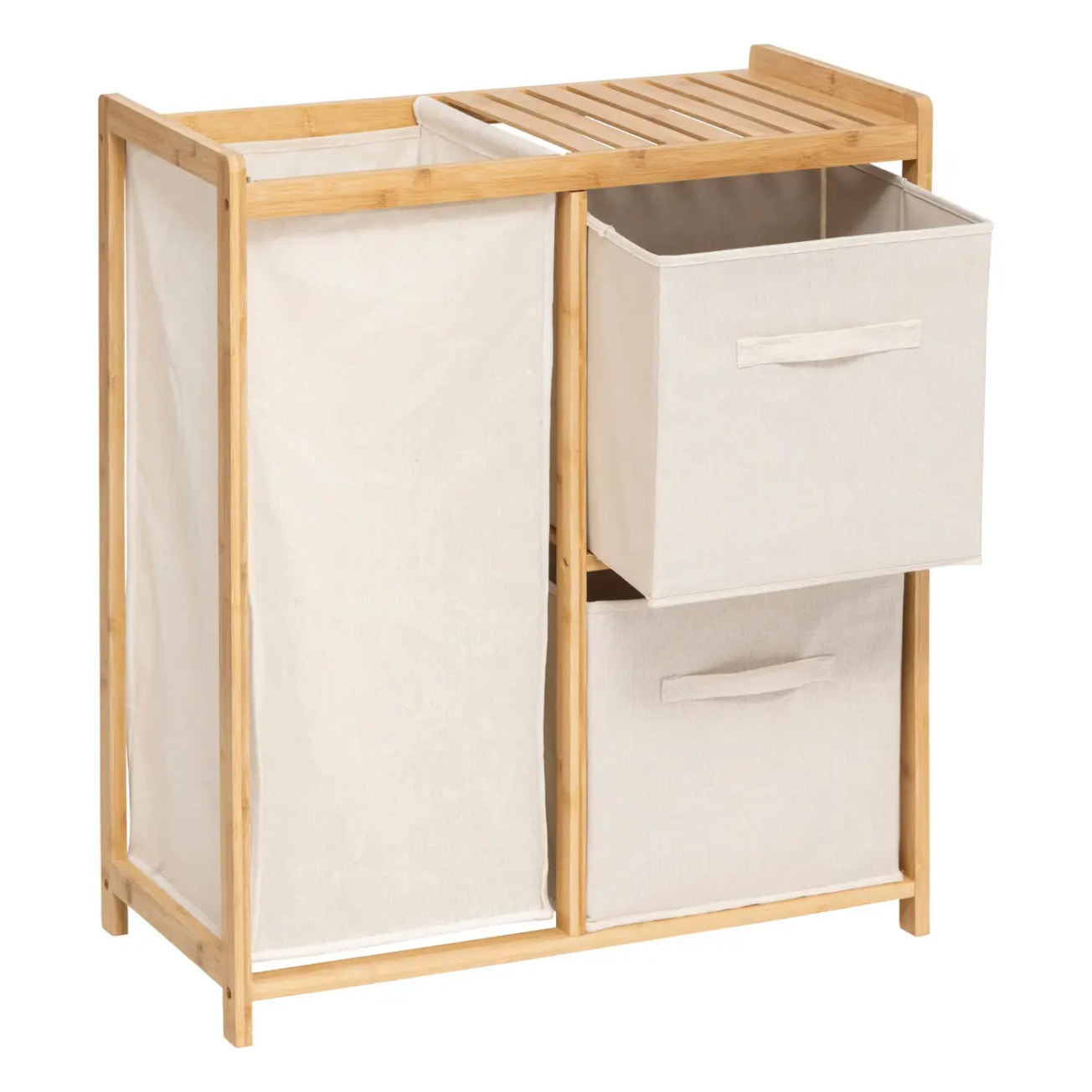 Étagère "Tidy Box" avec paniers en bambou marron 66x33,3cm
