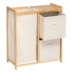 Étagère "Tidy Box" avec paniers en bambou marron 66x33,3cm