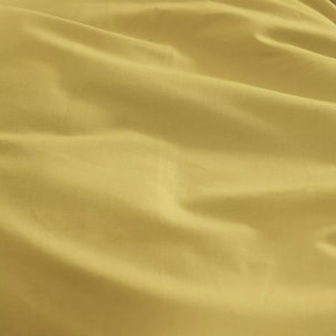 Housse de couette lin & coton 160 g/m² uni jaune Le metis francais curry