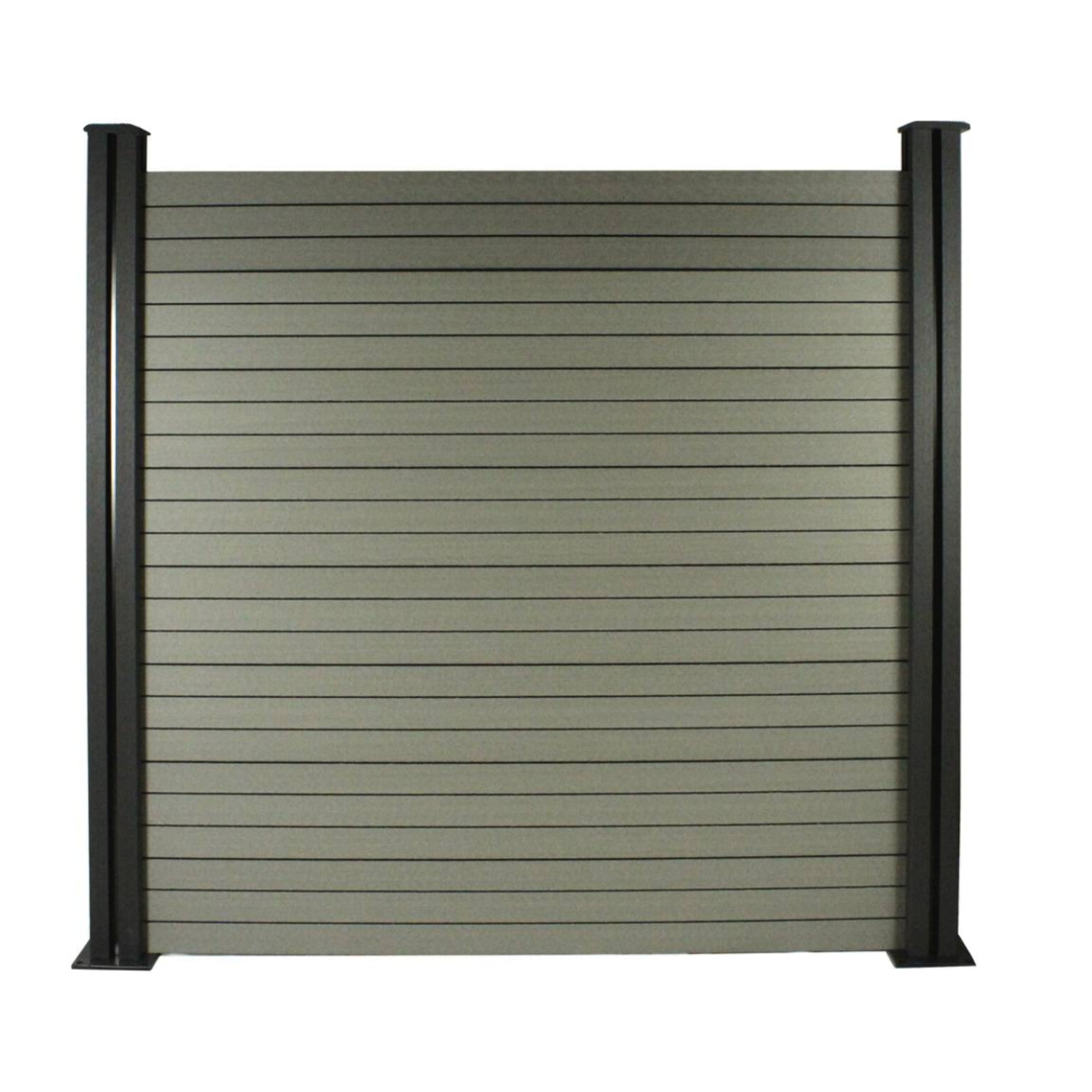 Kit Clôture 1.6 x 1.2m composite - Kit de fixation offert - Gris