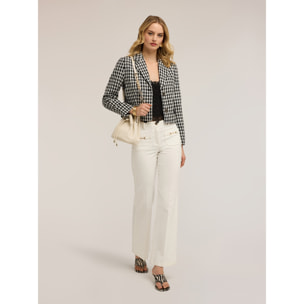 Motivi - Chaqueta corta pata de gallo - Negro