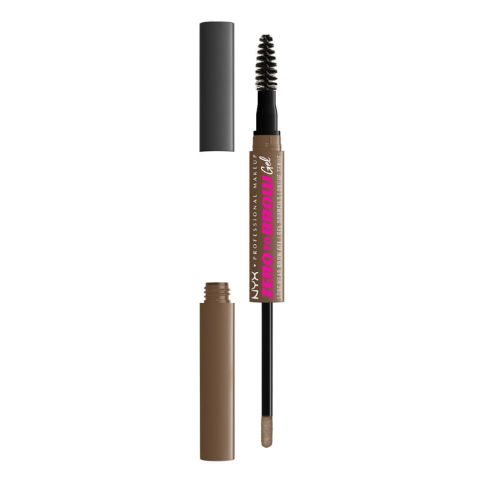 NYX Professional Makeup Gel à Sourcils Teinté Longue Tenue Zero To Brow Gel Ash Blonde